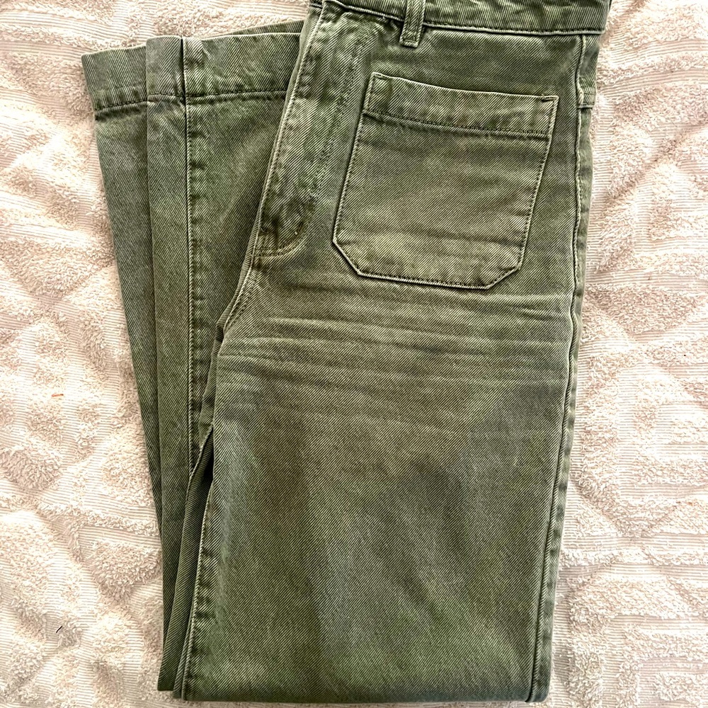 ROLLA's Wide Leg Sailor Jeans, Sage Green